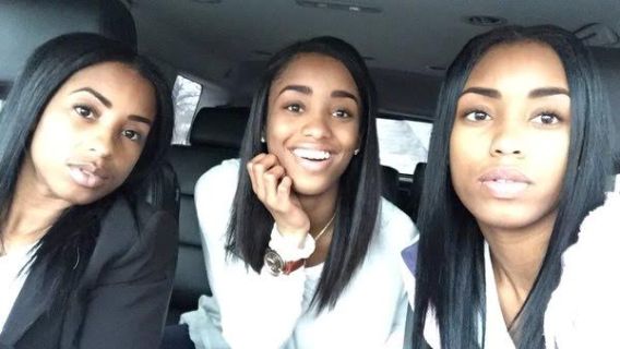Twin girls with their mom…Can you guess who’s the mom?